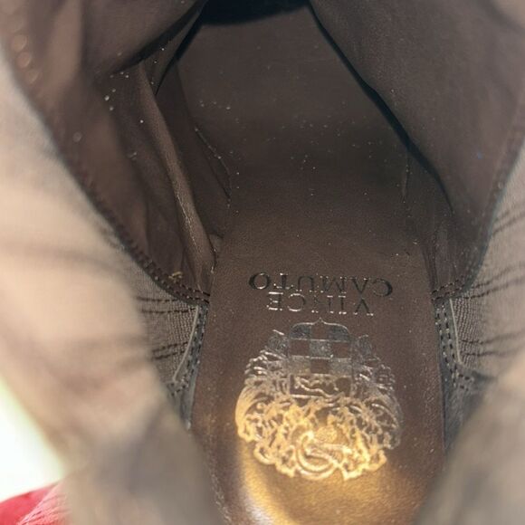 Vince Camuto‎ Fateen Ankle Taupe Leather Booties 3 1/2” Heel Size 7 - Picture 16 of 16